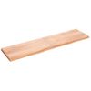 Estante Pared | Estante Flotante | Repisa De Pared Madera Roble Tratada Marrón Claro 200x50x(2-6) Cm Cfw759872