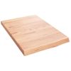 Estante Pared | Estante Flotante | Repisa De Pared Madera Roble Tratada Marrón Claro 40x60x(2-4) Cm Cfw759889