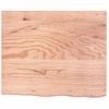 Estante Pared | Estante Flotante | Repisa De Pared Madera Roble Tratada Marrón Claro 60x50x(2-4) Cm Cfw759895