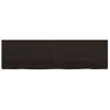 Estante Pared | Estante Flotante | Repisa De Pared Madera Roble Tratada Marrón Oscuro 180x50x(2-4)cm Cfw759943