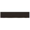 Estante Pared | Estante Flotante | Repisa De Pared Madera Roble Tratada Marrón Oscuro 200x40x(2-6)cm Cfw759950