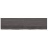 Estante Pared | Estante Flotante | Repisa De Pared Madera Roble Tratada Marrón Oscuro 200x50x(2-6)cm Cfw759952