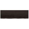 Estante Pared | Estante Flotante | Repisa De Pared Madera Roble Tratada Marrón Oscuro 200x60x(2-6)cm Cfw759954