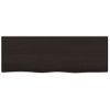 Estante Pared | Estante Flotante | Repisa De Pared Madera Roble Tratada Marrón Oscuro 80x30x(2-4) Cm Cfw759979