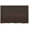 Estante Pared | Estante Flotante | Repisa De Pared Madera Roble Tratada Marrón Oscuro 80x50x(2-4) Cm Cfw759983