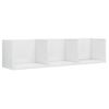 Estantería De Pared | Estante Flotante | Repisa De Pared Cd Contrachapada Blanco Brillo 75x18x18 Cm Cfw760747