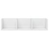 Estantería De Pared | Estante Flotante | Repisa De Pared Cd Contrachapada Blanco Brillo 75x18x18 Cm Cfw760747