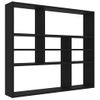 Estantería De Pared | Estante Flotante | Repisa De Pared Madera Contrachapada Negro 90x16x78 Cm Cfw760776