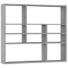 Estantería De Pared | Estante Flotante | Repisa De Pared Madera Ingeniería Gris Sonoma 90x16x78 Cm Cfw760787