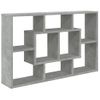 Estantería Pared | Estante Flotante | Repisa De Pared Madera Ingeniería Gris Hormigón 85x16x52,5 Cm Cfw761304