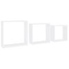 Pack 3 Uds Estantes Cubo De Pared | Estante Flotante | Repisa De Pared Mdf Blanco Cfw761857