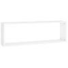 Pack 4 Uds Estantes Cubo De Pared | Estante Flotante | Repisa De Pared Contrachapado Blanco 80x15x26,5 Cm Cfw761863