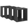 Pack 4 Uds Estantes Cubo De Pared | Estante Flotante | Repisa De Pared Gris Brillo 26x15x26 Cm Cfw761867