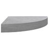 Pack 4 Uds Estantes De Esquina Pared | Estante Flotante | Repisa De Pared Mdf Gris Hormigón 25x25x3,8 Cm Cfw761888