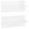 Pack 2 Uds Estantes De Pared | Estante Flotante | Repisa De Pared Blanco Brillo 40x11,5x18 Cm Cfw761906