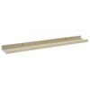 Pack 2 Uds Estantes De Pared | Estante Flotante | Repisa De Pared Blanco Y Roble Sonoma 60x9x3 Cm Cfw761913