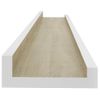 Pack 2 Uds Estantes De Pared | Estante Flotante | Repisa De Pared Blanco Y Roble Sonoma 60x9x3 Cm Cfw761913