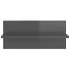 Pack 2 Uds Estantes De Pared | Estante Flotante | Repisa De Pared Gris Brillo 40x11,5x18 Cm Cfw761929