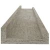 Pack 2 Uds Estantes De Pared | Estante Flotante | Repisa De Pared Gris Hormigón 60x9x3 Cm Cfw761931