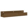 Pack 2 Uds Estantes De Pared | Estante Flotante | Repisa De Pared Madera De Pino Marrón Miel 50x12x9 Cm Cfw761947