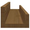 Pack 2 Uds Estantes De Pared | Estante Flotante | Repisa De Pared Madera De Pino Marrón Miel 80x12x9 Cm Cfw761949