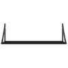 Pack 2 Uds Estantes De Pared | Estante Flotante | Repisa De Pared Madera Ingeniería Negro 80x25x25,5 Cm Cfw761952