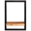 Pack 2 Uds Estantes De Pared | Estante Flotante | Repisa De Pared Madera Maciza Acacia 25x25x35 Cm Cfw761957