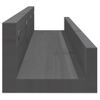 Pack 2 Uds Estantes De Pared | Estante Flotante | Repisa De Pared Madera Maciza De Pino Gris 80x12x9 Cm Cfw761969