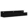 Pack 2 Uds Estantes De Pared | Estante Flotante | Repisa De Pared Madera Maciza De Pino Negro 50x12x9 Cm Cfw761973