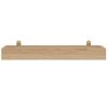 Pack 2 Uds Estantes De Pared | Estante Flotante | Repisa De Pared Madera Maciza De Teca 60x15x4 Cm Cfw761979