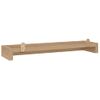 Pack 2 Uds Estantes De Pared | Estante Flotante | Repisa De Pared Madera Maciza De Teca 60x15x4 Cm Cfw761979