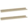 Pack 2 Uds Estantes De Pared | Estante Flotante | Repisa De Pared Roble Sonoma 60x9x3 Cm Cfw761991