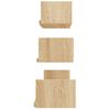 Pack 3 Uds Estantes De Pared | Estante Flotante | Repisa De Pared Madera Contrachapada Color Roble Cfw761995