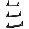 Pack 3 Uds Estantes De Pared | Estante Flotante | Repisa De Pared Madera De Ingeniería Negro Cfw762001