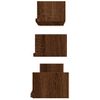 Pack 3 Uds Estantes De Pared | Estante Flotante | Repisa De Pared Madera De Ingeniería Roble Marrón Cfw762004