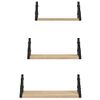 Pack 3 Uds Estantes De Pared | Estante Flotante | Repisa De Pared Madera De Ingeniería Roble Sonoma Cfw762005