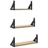 Pack 3 Uds Estantes De Pared | Estante Flotante | Repisa De Pared Madera De Ingeniería Roble Sonoma Cfw762005