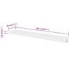 Pack 4 Uds Estantes De Pared | Estante Flotante | Repisa De Pared Blanco 100 Cm Cfw762007