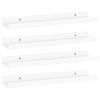 Pack 4 Uds Estantes De Pared | Estante Flotante | Repisa De Pared Blanco 40x9x3 Cm Cfw762012