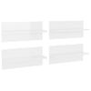 Pack 4 Uds Estantes De Pared | Estante Flotante | Repisa De Pared Blanco Brillo 40x11,5x18 Cm Cfw762019