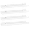 Pack 4 Uds Estantes De Pared | Estante Flotante | Repisa De Pared Blanco Brillo 40x9x3 Cm Cfw762020