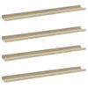 Pack 4 Uds Estantes De Pared | Estante Flotante | Repisa De Pared Blanco Y Roble Sonoma 80x9x3 Cm Cfw762027