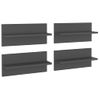 Pack 4 Uds Estantes De Pared | Estante Flotante | Repisa De Pared Madera Contrachapada Gris 40x11,5x18 Cm Cfw762037