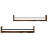 Pack 2 Uds Estantes De Pared | Estante Flotante | Repisa De Pared Con Barras Roble Ahumado 80x16x14 Cm Cfw762080