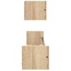 Pack 2 Uds Estantes De Pared | Estante Flotante | Repisa De Pared Con Barras Roble Sonoma 80x16x14 Cm Cfw762087