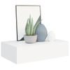 Pack 2 Uds Estantes De Pared | Estante Flotante | Repisa De Pared Con Cajón Mdf Blanco 40x23,5x10 Cm Cfw762094