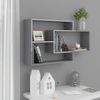 Estantes De Pared | Estante Flotante | Repisa De Pared Contrachapada Gris Brillante 104x20x58,5 Cm Cfw762104