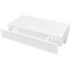 Pack 2 Uds Estantes De Pared | Estante Flotante | Repisa De Pared Con Cajones Blanco 48 Cm Cfw762109