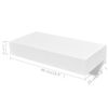 Pack 2 Uds Estantes De Pared | Estante Flotante | Repisa De Pared Con Cajones Blanco 48 Cm Cfw762109