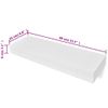 Pack 2 Uds Estantes De Pared | Estante Flotante | Repisa De Pared Con Cajones Blanco 80 Cm Cfw762110